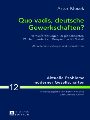 cover image of Quo vadis, deutsche Gewerkschaften?